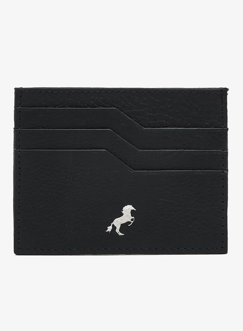 روبرت وود حافظة بطاقات بشعار حصان من الجلد الأصلي